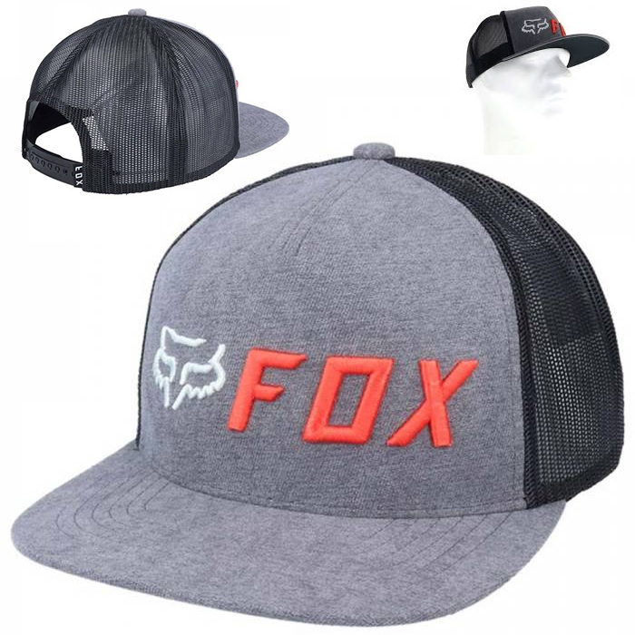 Fox baseballsapka Snapback Apex szrke-orange