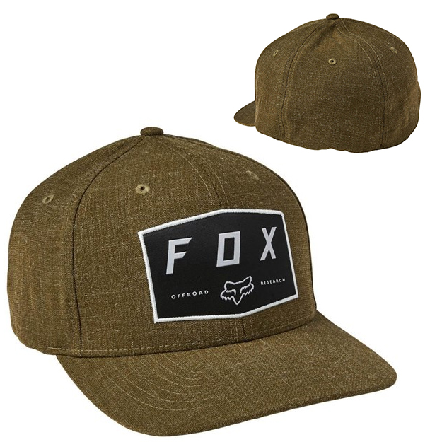 Fox baseballsapka Flexfit Badge oliva