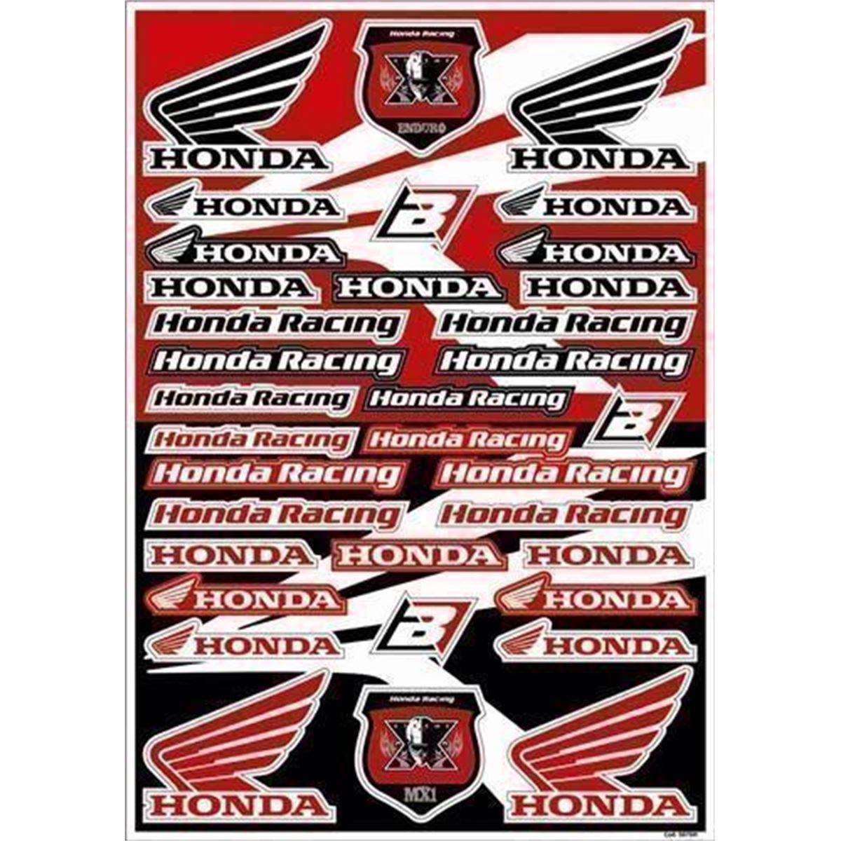 Honda sponzor matrica szett Honda fehr-piros-fekete